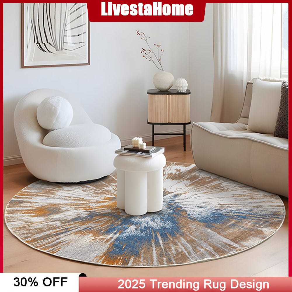 Washable Round Area Rug #G0R2