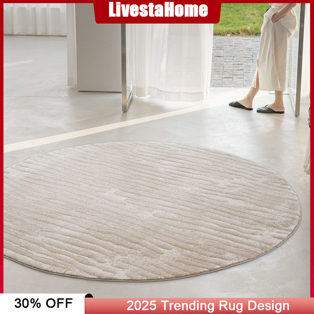 Washable Round Area Rug #G0R1