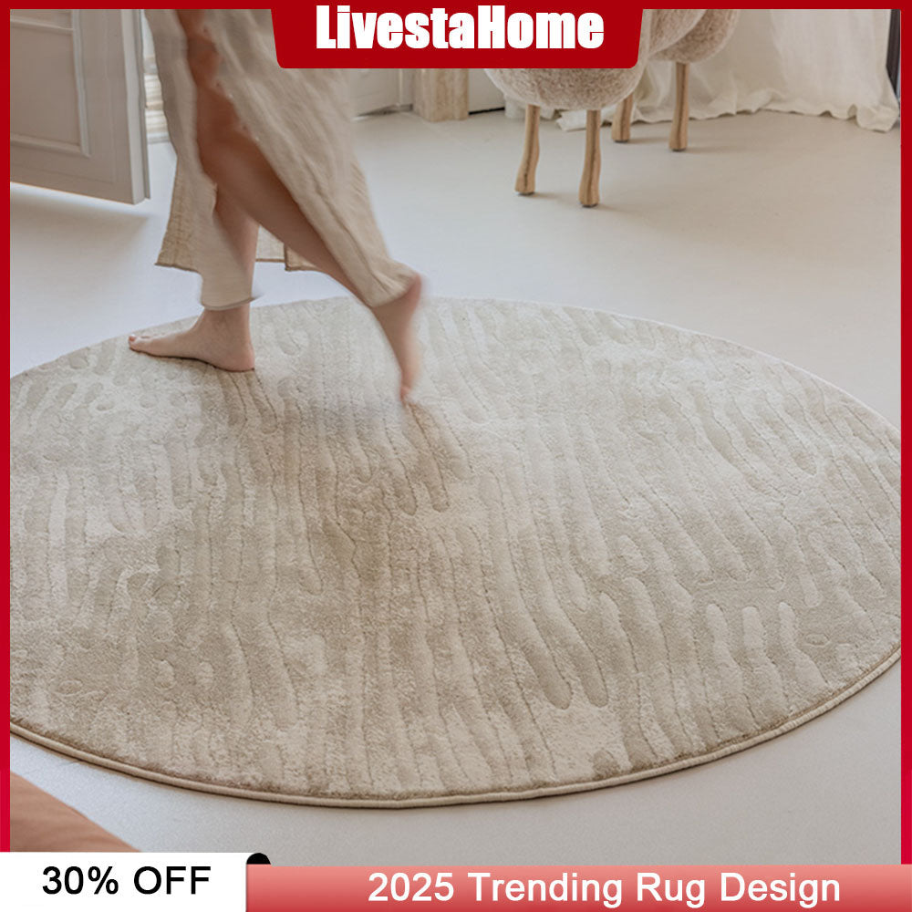 Washable Round Area Rug #G0R1