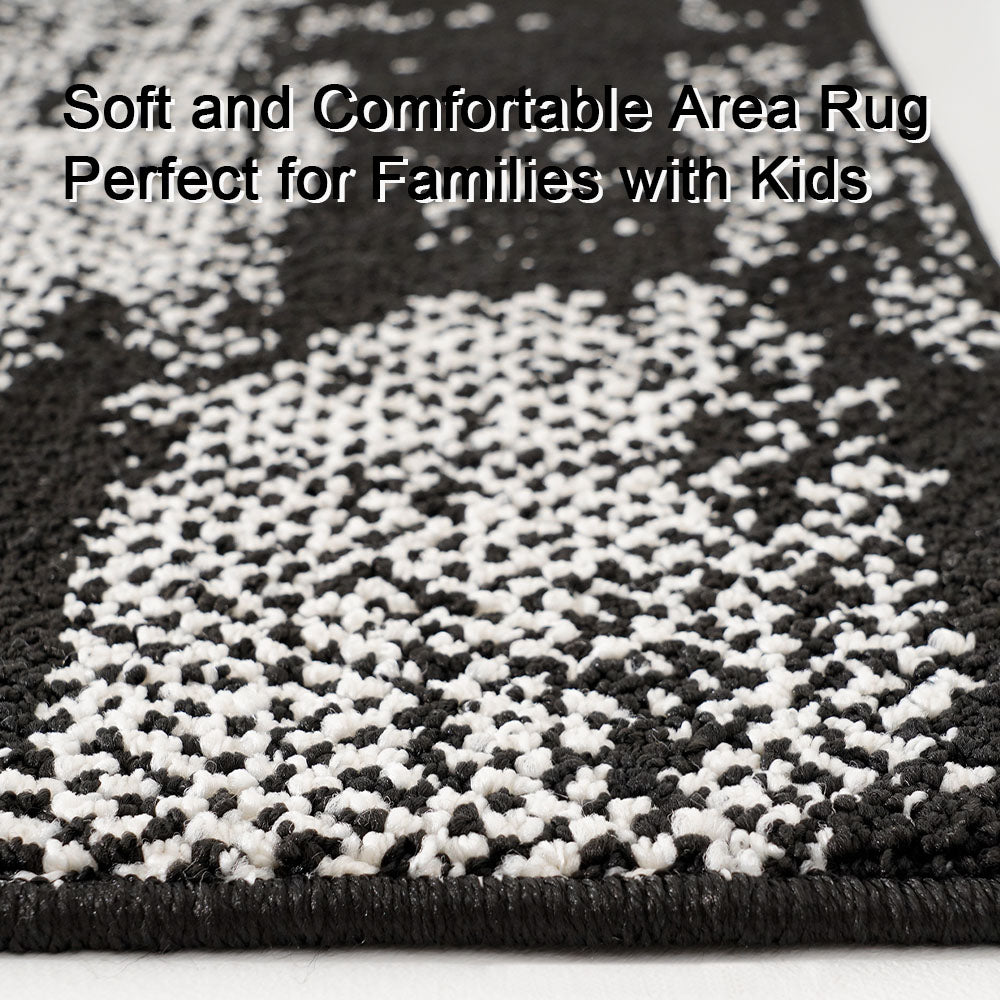 Carpet for Living Room Black Rugs #GUB01