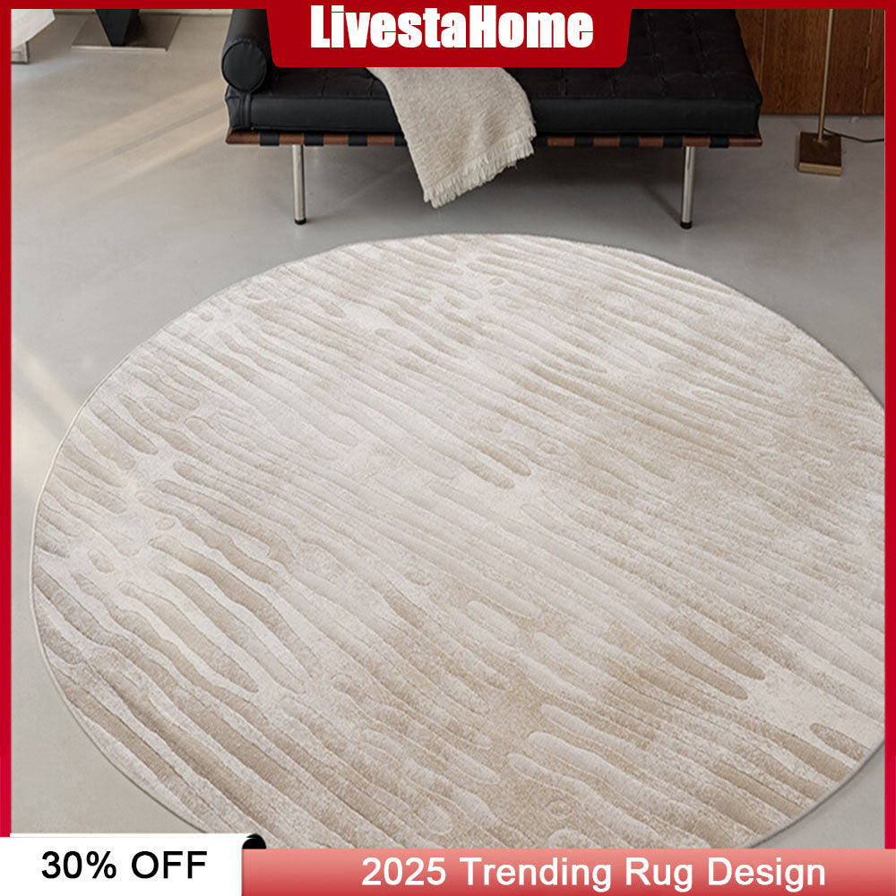 Washable Round Area Rug #G0R1