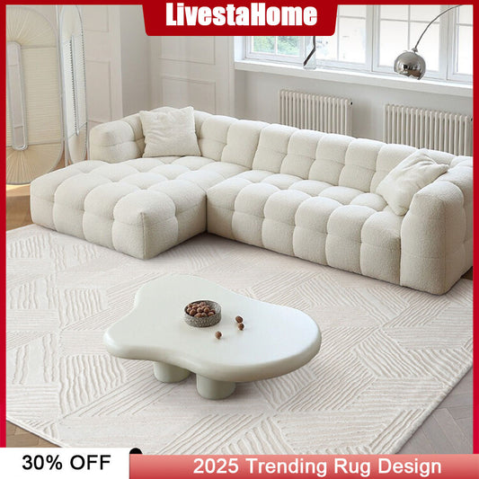 Carpet for Living Room White Rugs #GUW01