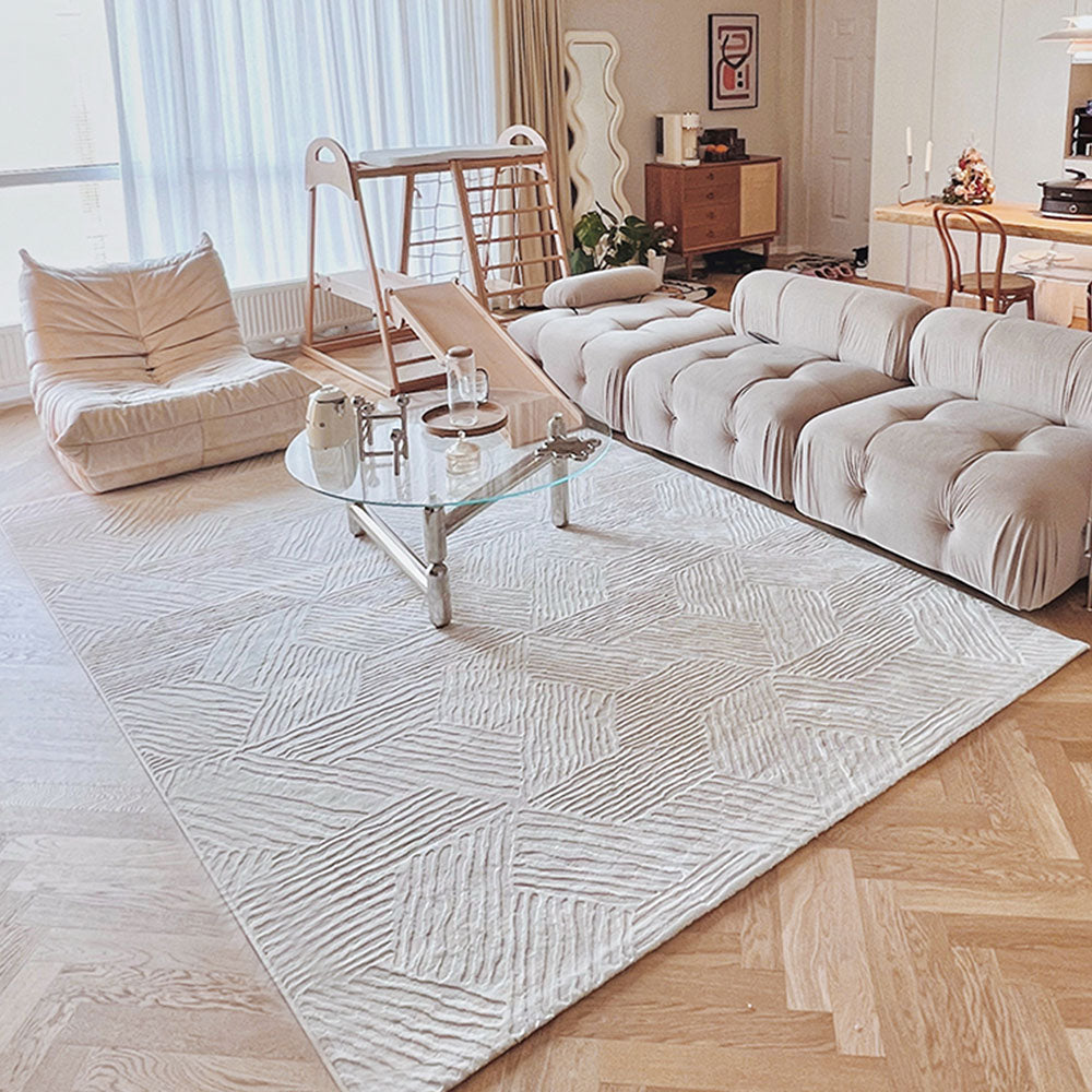 Carpet for Living Room White Rugs #GUW01